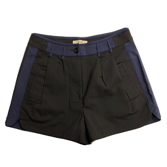 Celine Blue Black Tuxedo Crop Shorts - Picture 1 of 7